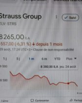 Strauss la baisse de l'action et des ventes continue.
